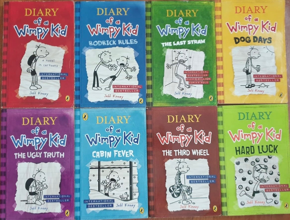 Cover of Diary of a wimpy kid (8 books)